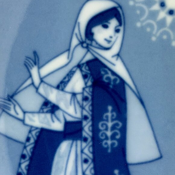 1973 “Julen” Christmas Plate Bebudelsen Promise of the Saviour Angel & Mary - Picture 3 of 8